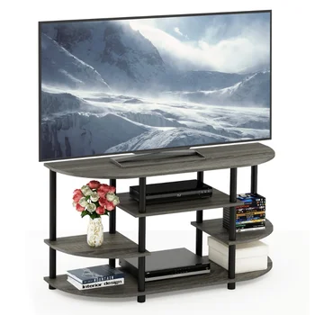 Furinno JAYA Egyszerű Design, Nem Eszköz, TV-Állvány, Szürke & Fekete tv szekrény bútor nappali otthon bútor
