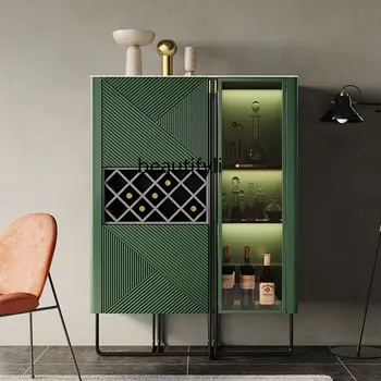 yj olasz Minimalista Fekete Zöld Fehér Fekete Bor Kabinet Modern, Egyszerű, Világos Luxus Magas Bor Kabinet